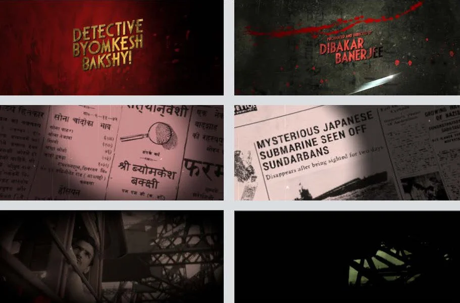 Detective Byomkesh Bakshy for Yash Raj Films and Dibakar Banerjee Productions — end-credit storyboard frames 1
