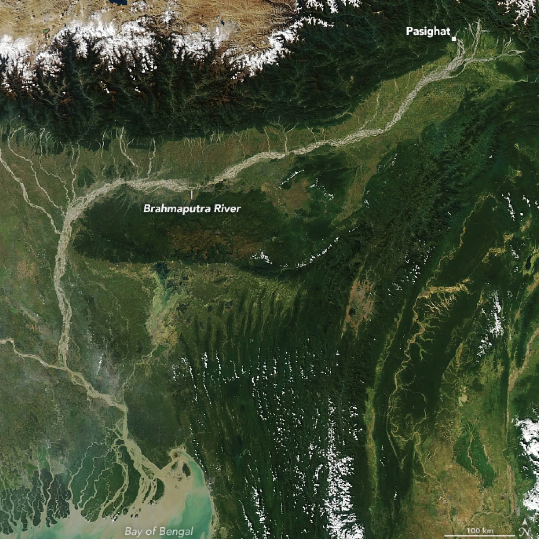 Canopy Collective - Brahmaputra River Satellite View