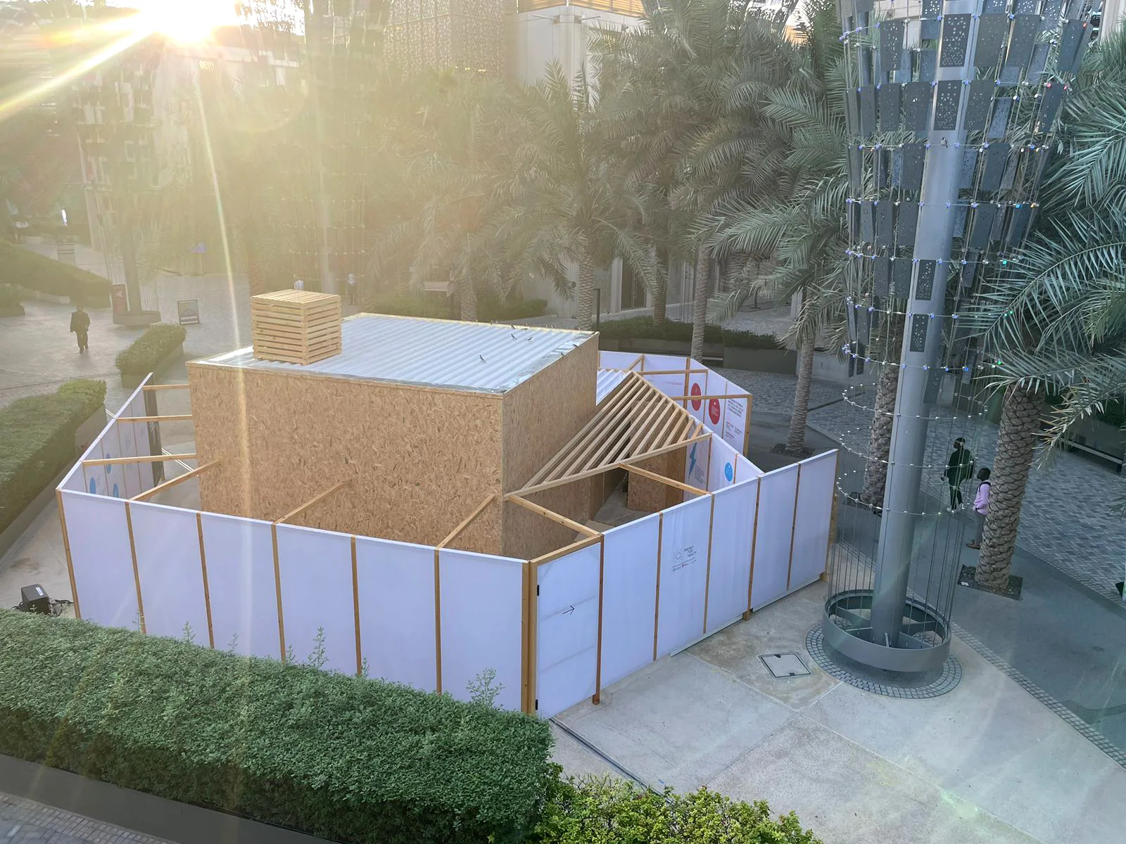 COP28 Exhibition - Exterior View with Solar Canopy