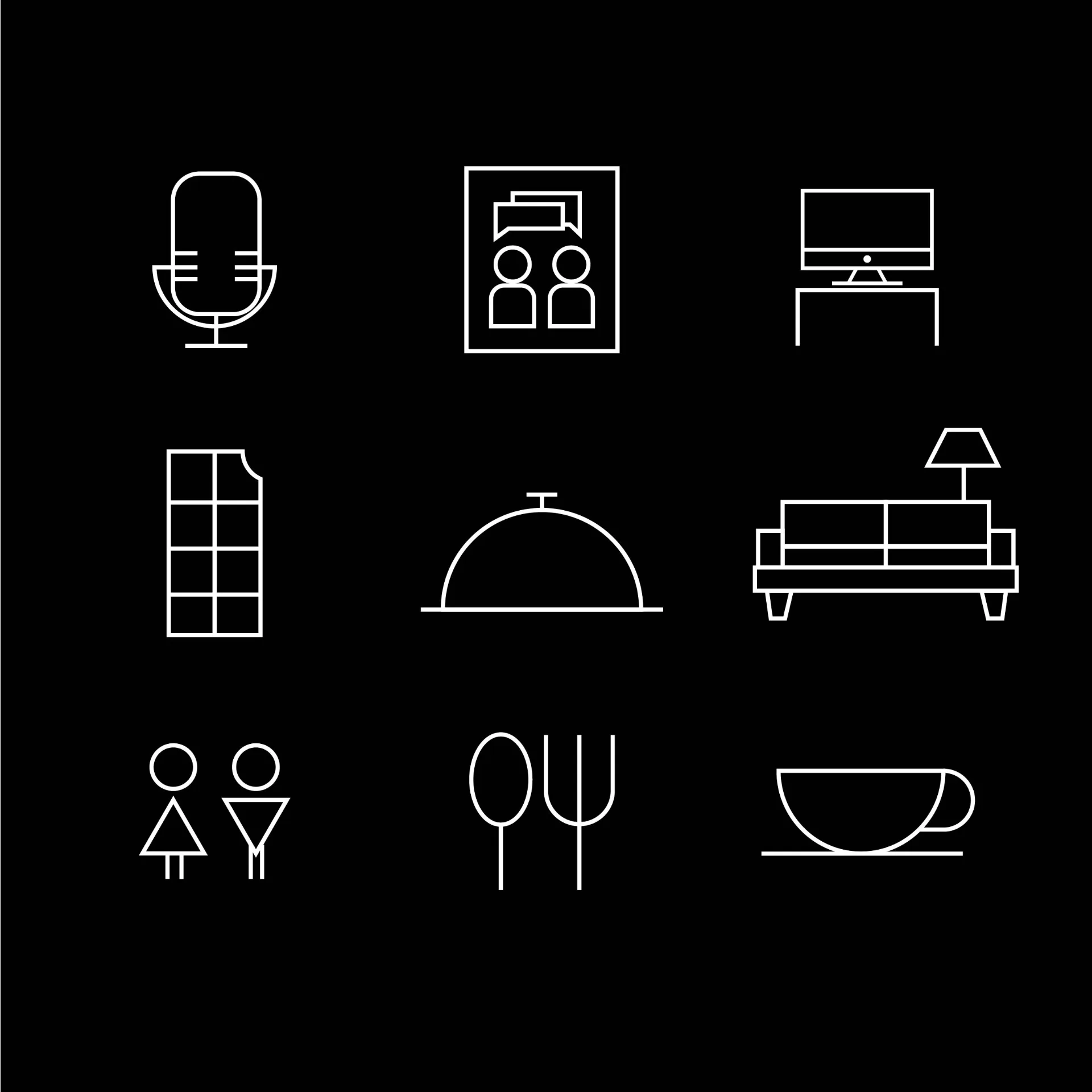 District 150 - Iconography and pictograms for different workplace functions