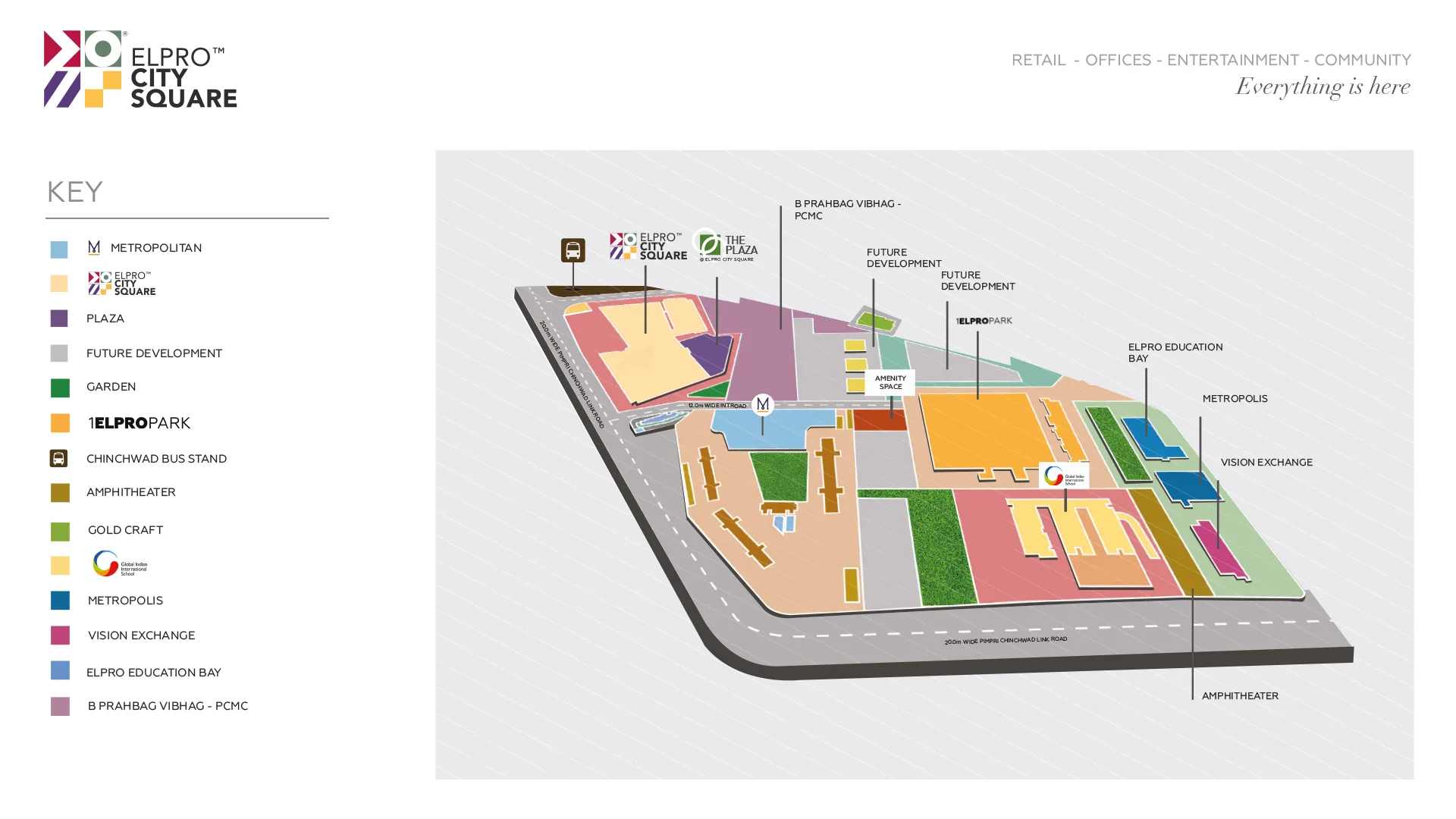 Elpro City Square mall map and wayfinding