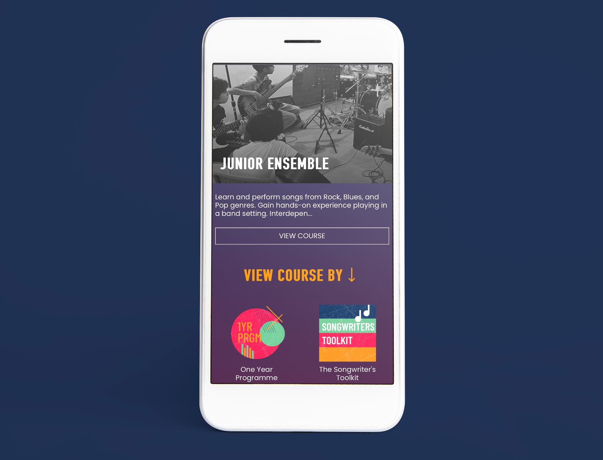 Goa Jazz Academy - Phone Interface 1
