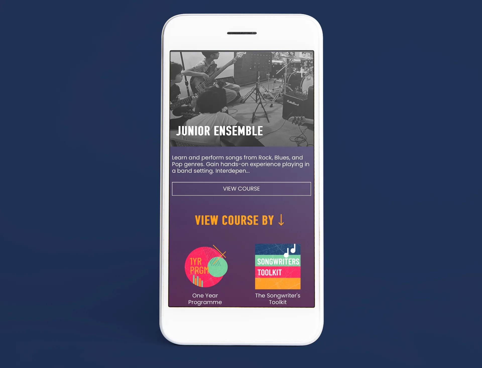 Goa Jazz Academy - Phone Interface 1