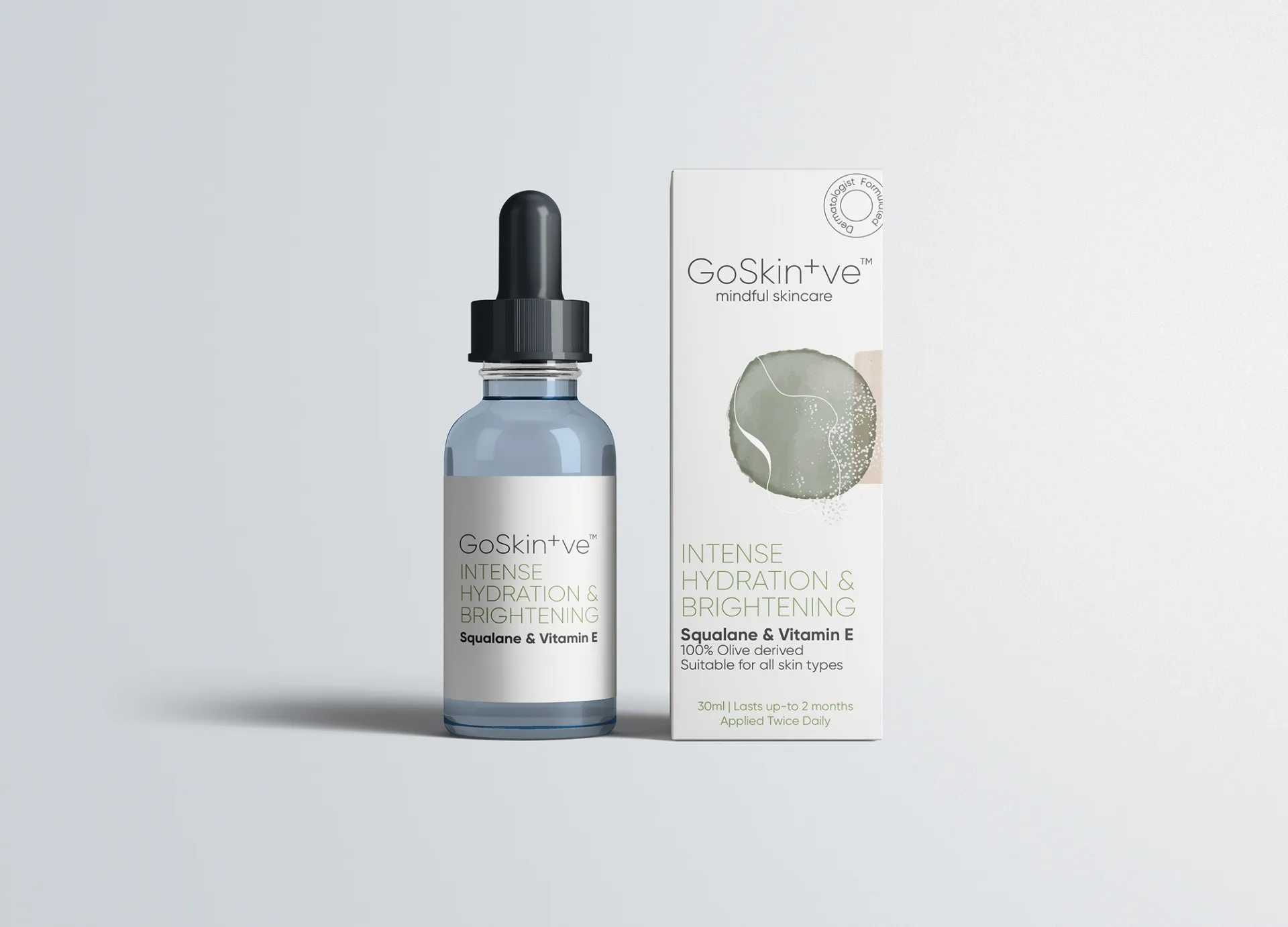 GoSkin+ve Intense Hydration & Brightening Serum with Squalane and Vitamin E for daily skincare