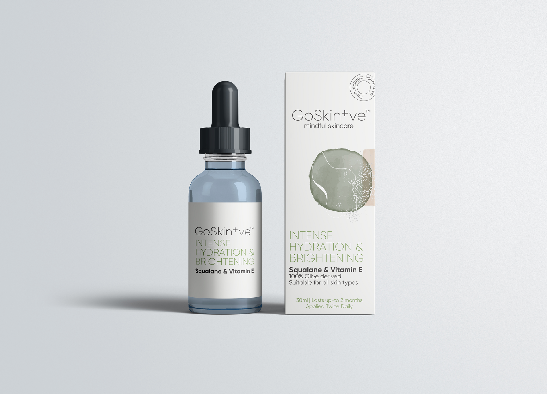GoSkin+ve Intense Hydration & Brightening Serum with Squalane and Vitamin E for daily skincare