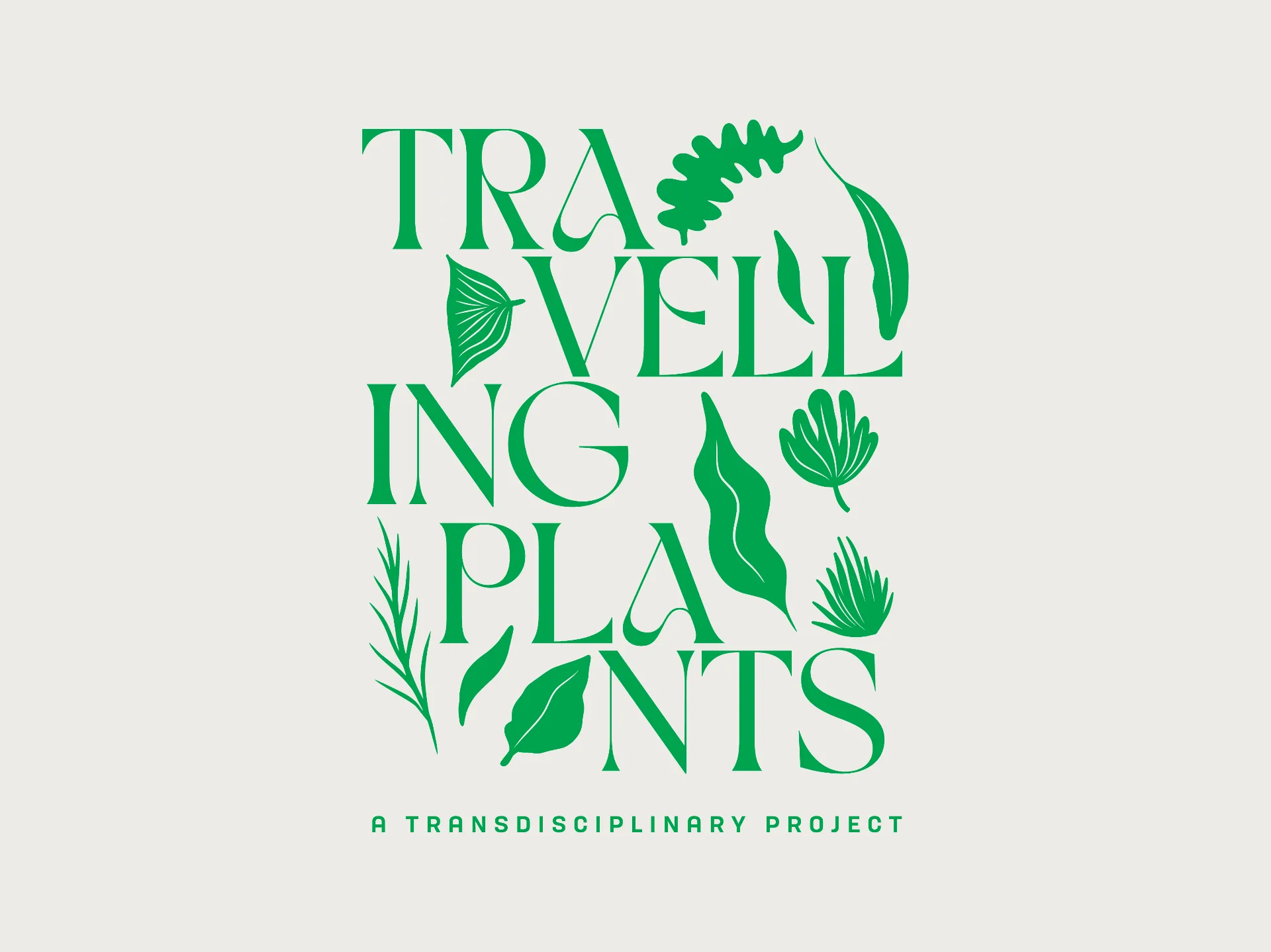 TRAVELLING PLANTS - Identity for a transdisciplinary project exploring botanical archives through art, science, and culture.