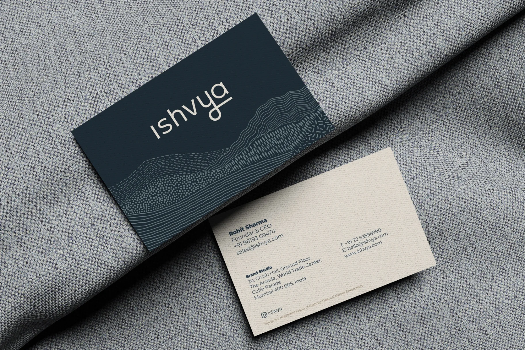 Ishvya business card design