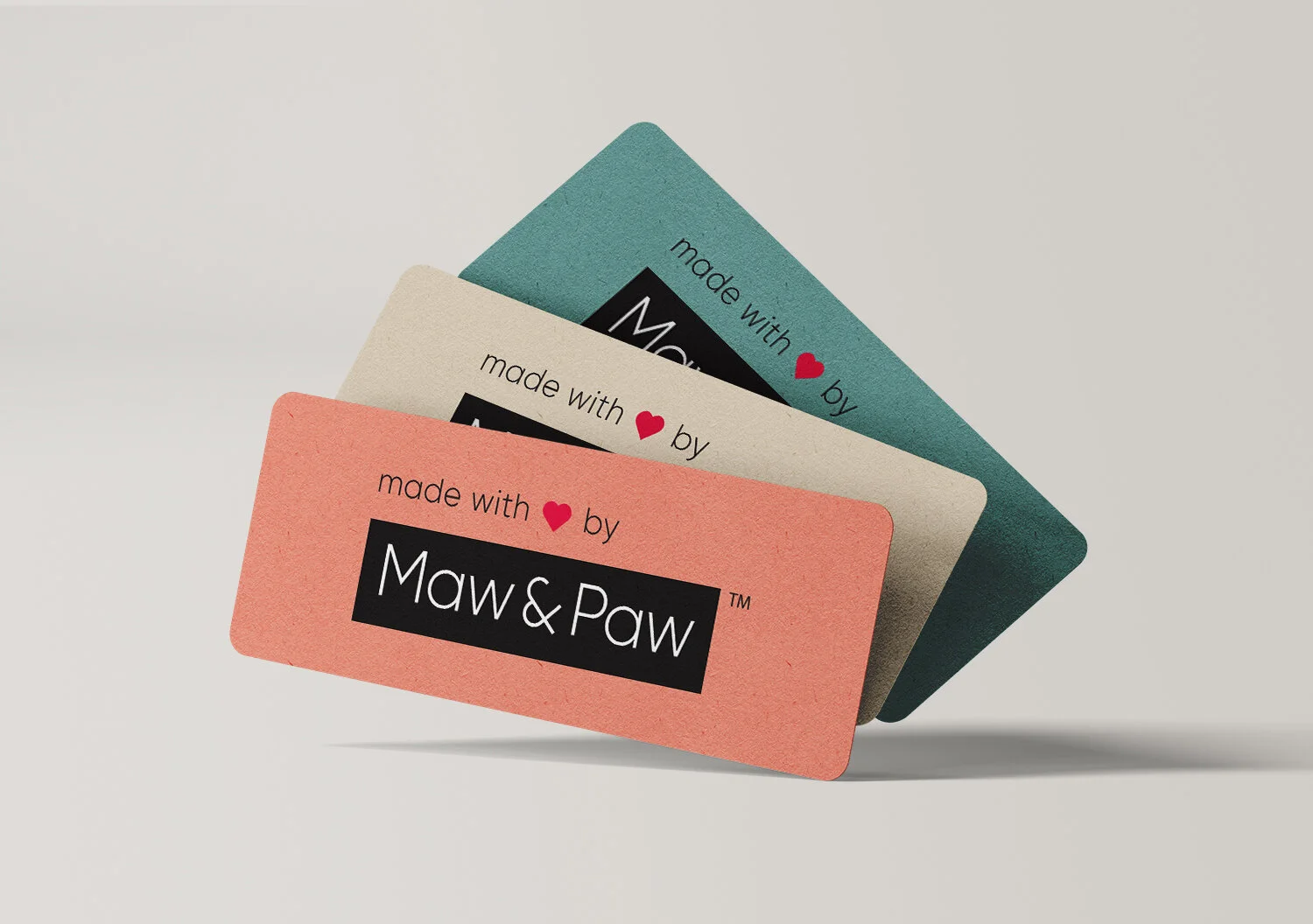 Maw & Paw brand coupons with made with love message