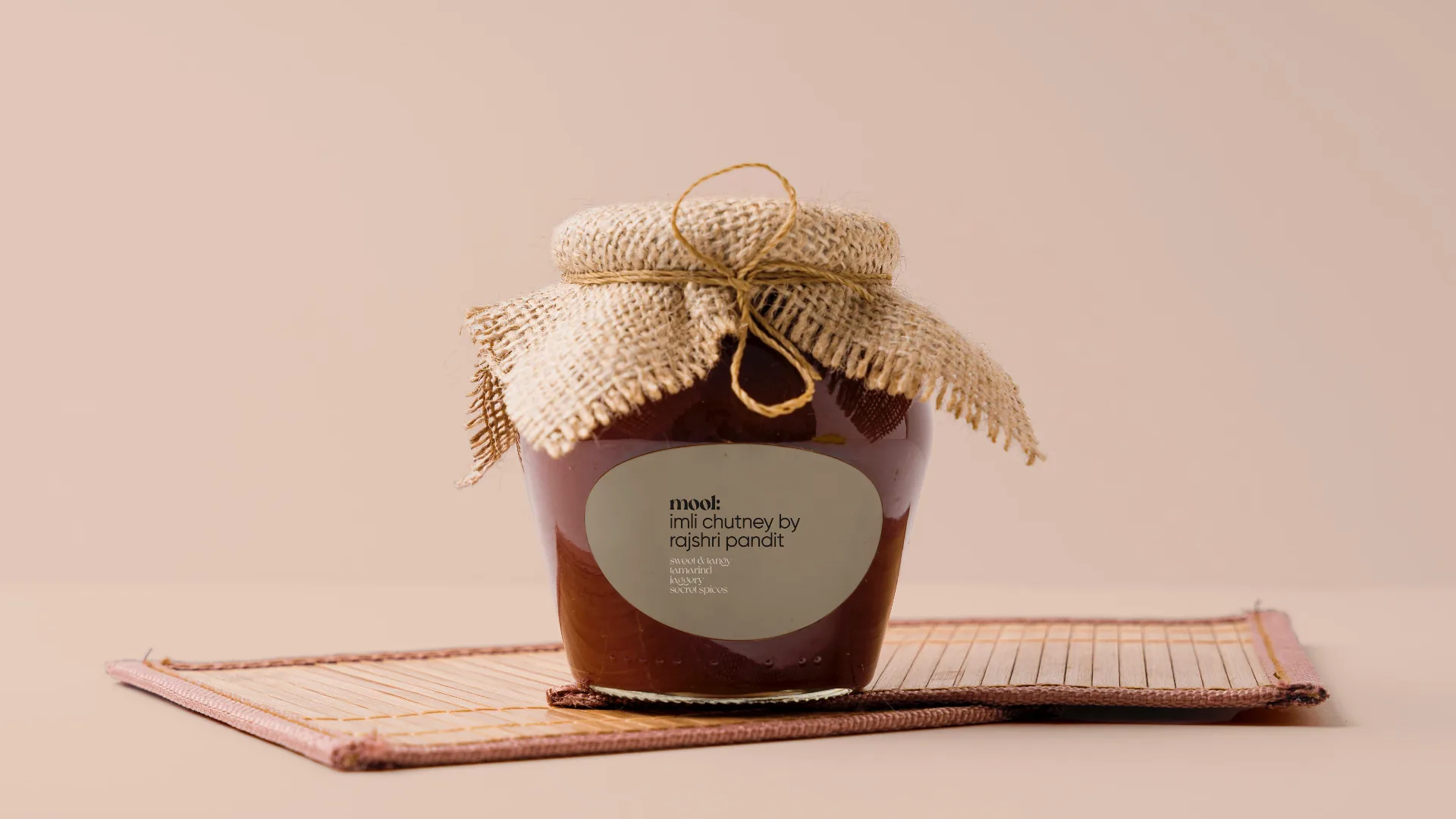 Mool - Imli chutney jar with branded label