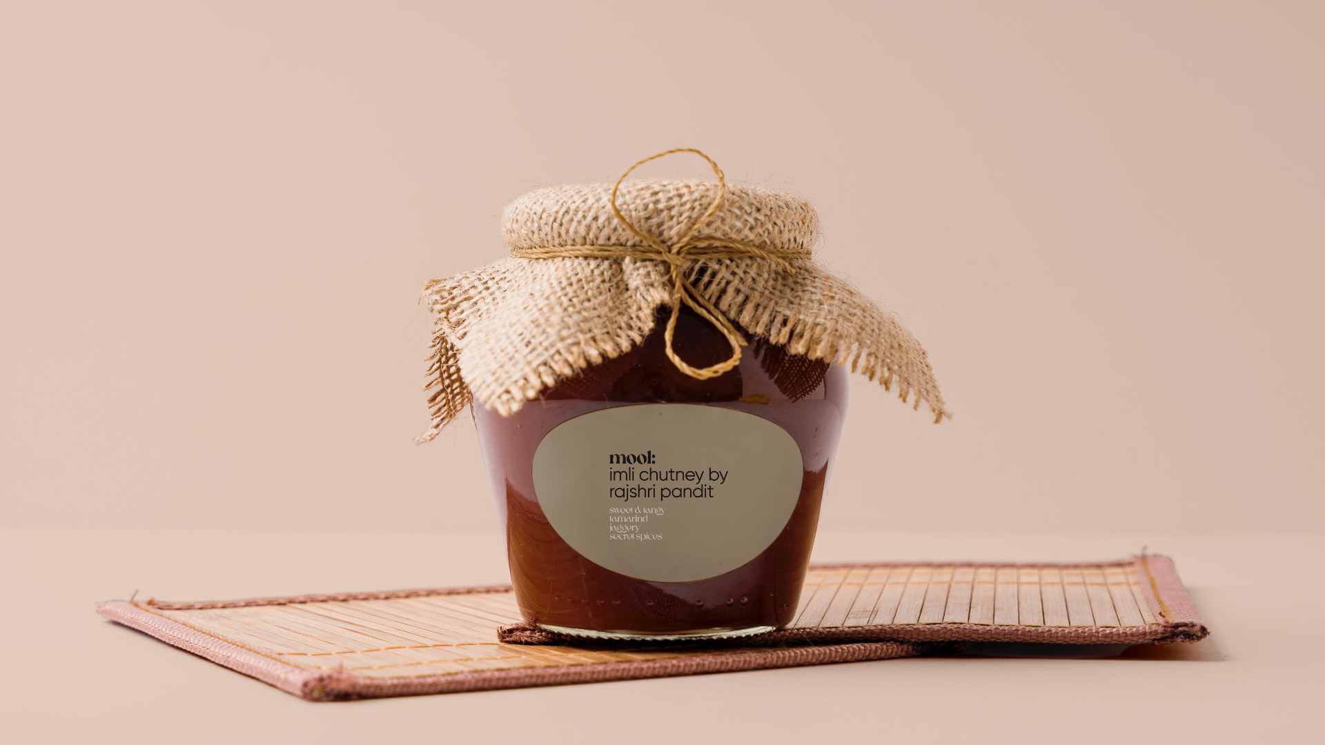 Mool - Imli chutney jar with branded label