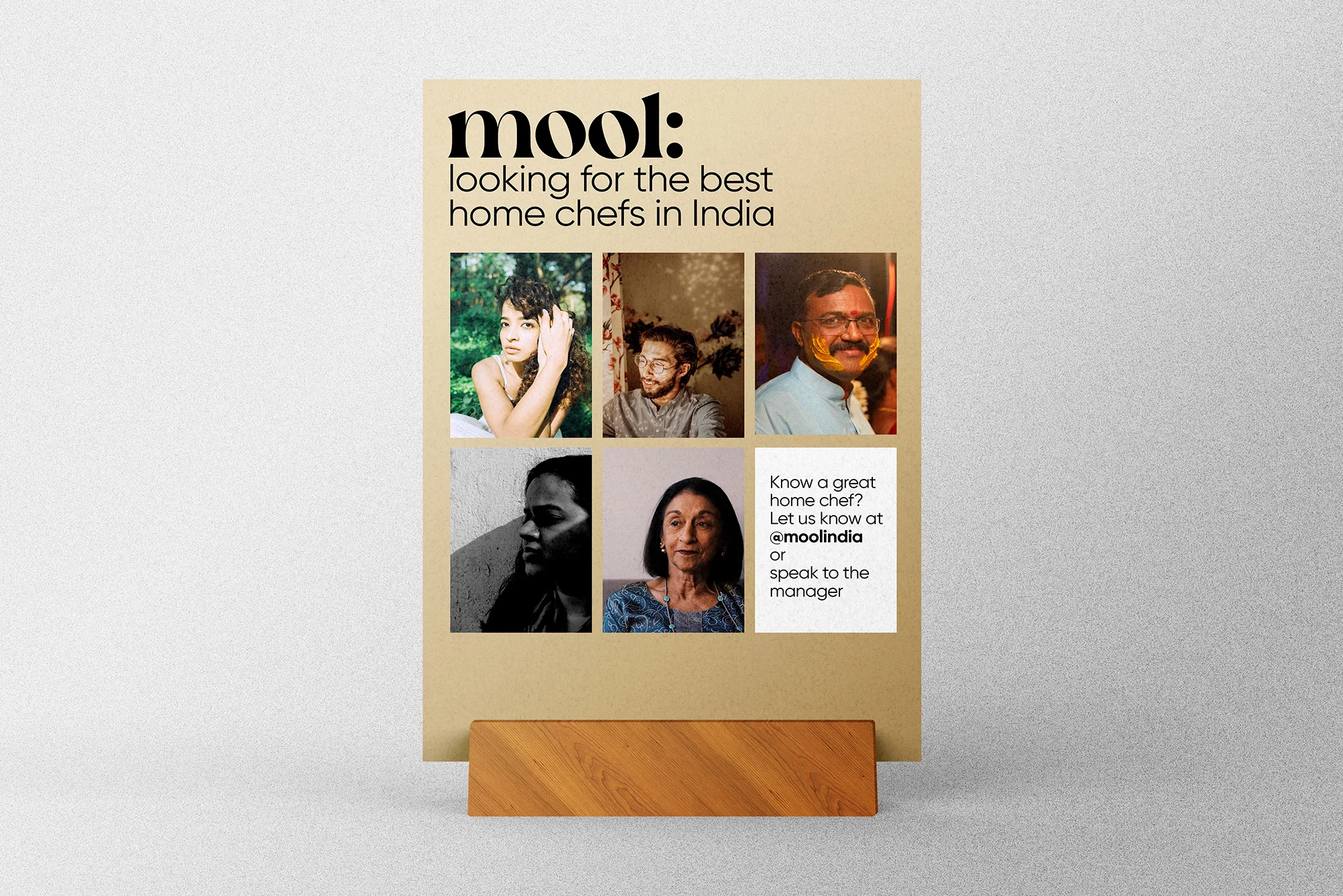 Mool - Table menu design with branding