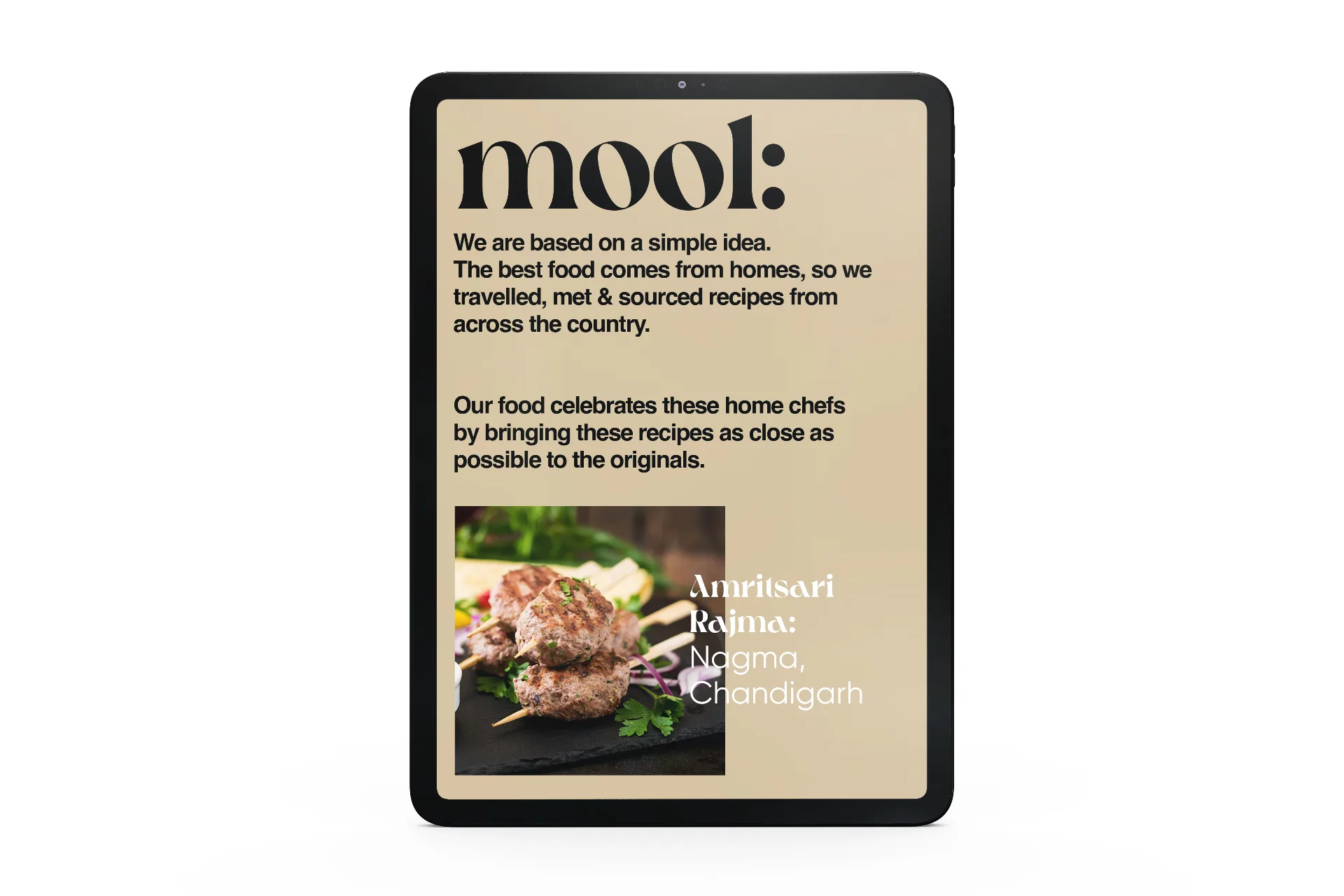 Mool - Tablet app concept design