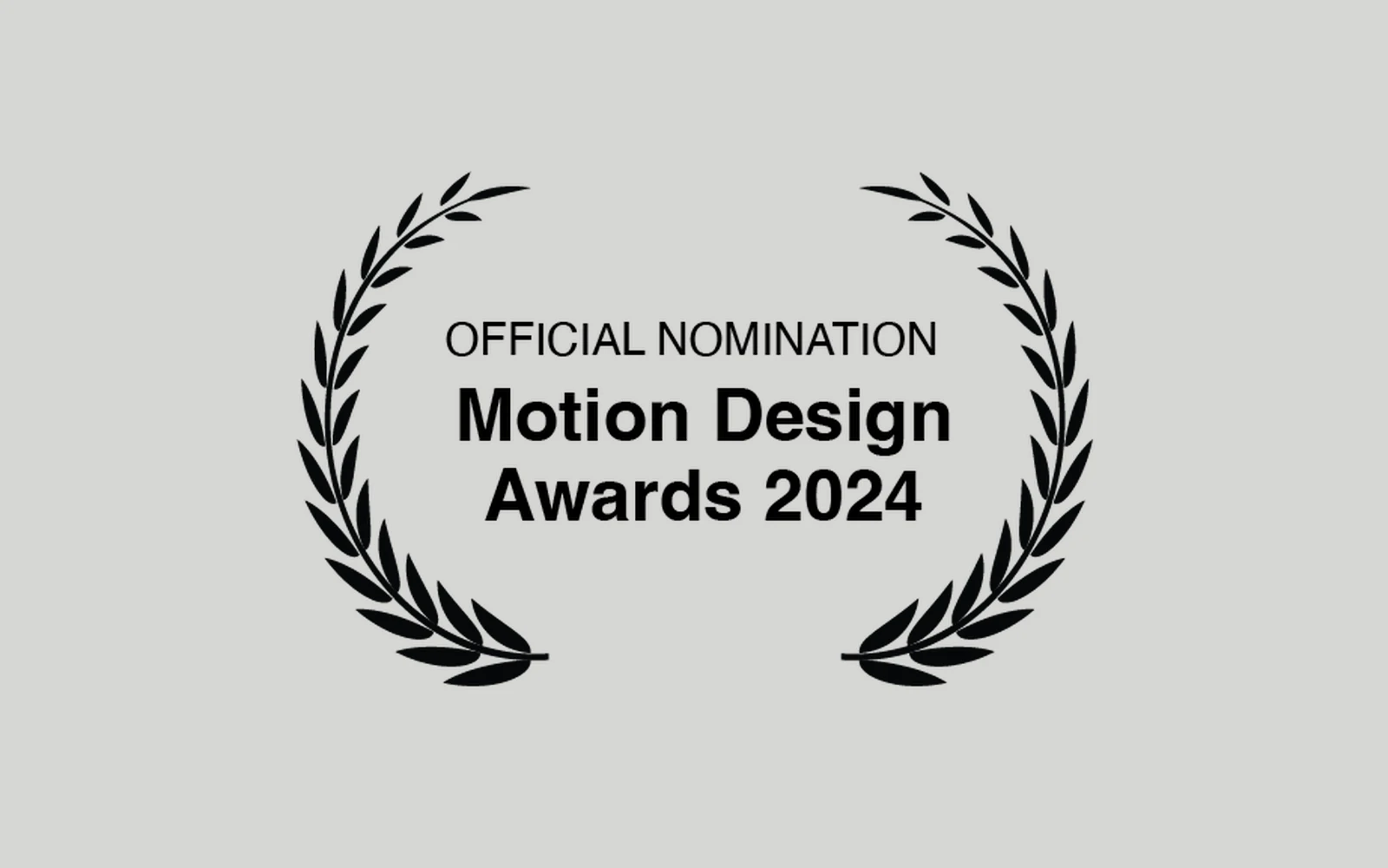 Motion Design Awards 2024 official nomination laurel